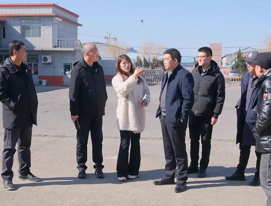 煙臺港企業(yè)單位蒞臨方正裝備 考察板結(jié)物料震散機